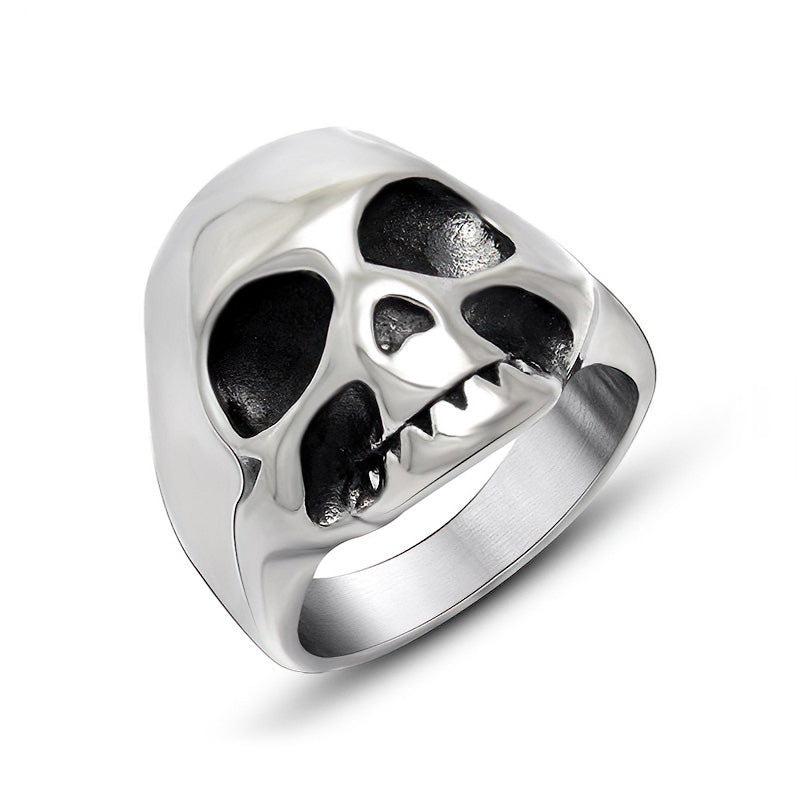 Stainless Steel Skeleton Ring / Retro Skull Ring in Rock Style Jewelry