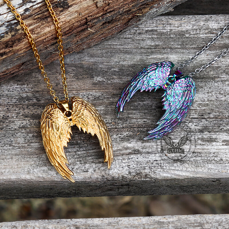 Angel Wings Stainless Steel Pendant
