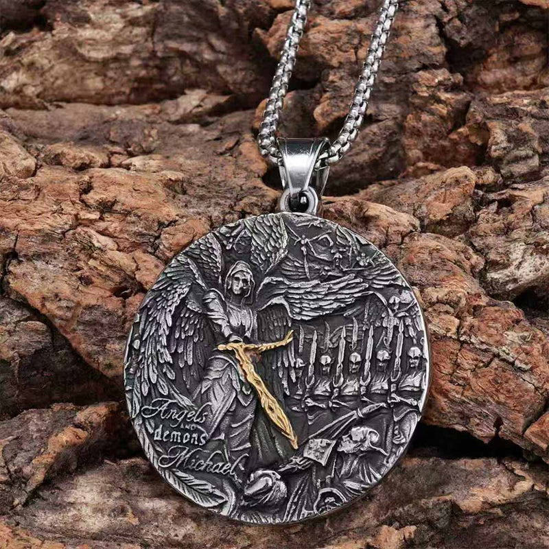 Angels and Demons Michael Stainless Steel Pendant