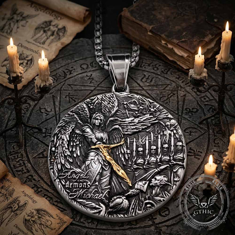 Angels and Demons Michael Stainless Steel Pendant