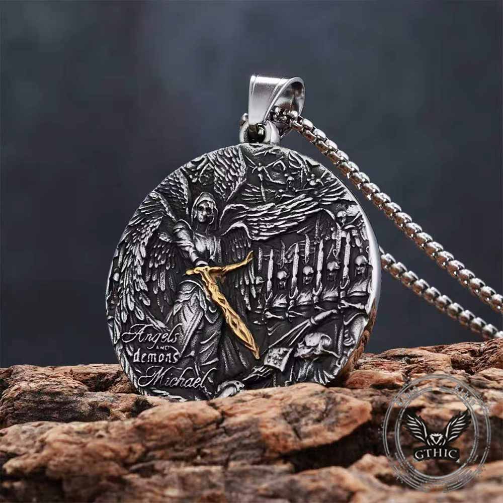 Angels and Demons Michael Stainless Steel Pendant