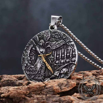 Angels and Demons Michael Stainless Steel Pendant