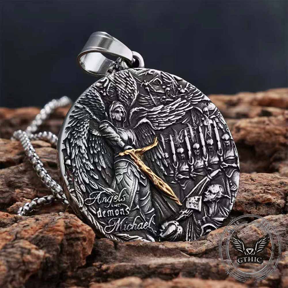 Angels and Demons Michael Stainless Steel Pendant