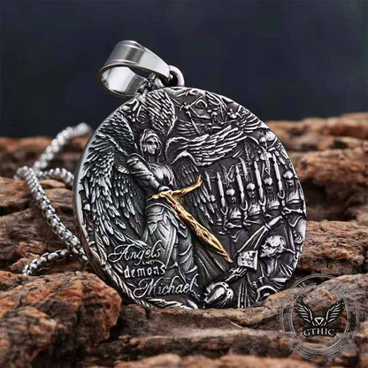 Angels and Demons Michael Stainless Steel Pendant