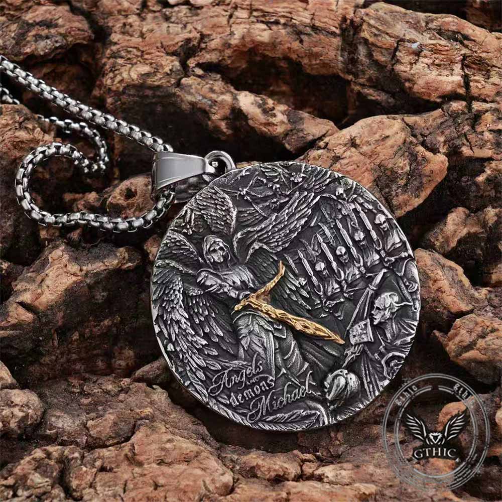 Angels and Demons Michael Stainless Steel Pendant