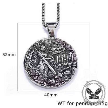 Angels and Demons Michael Stainless Steel Pendant