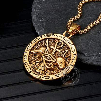 Anubis Ankh Cross Stainless Steel Pendant