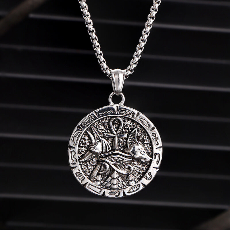 Anubis Ankh Cross Stainless Steel Pendant