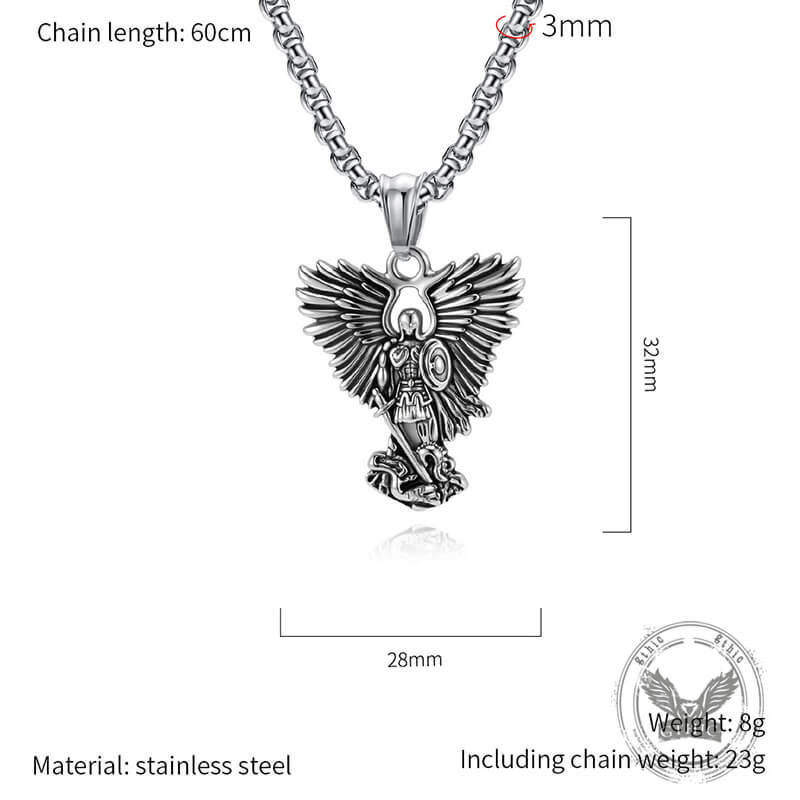 Archangel Saint Michael Stainless Steel Pendant