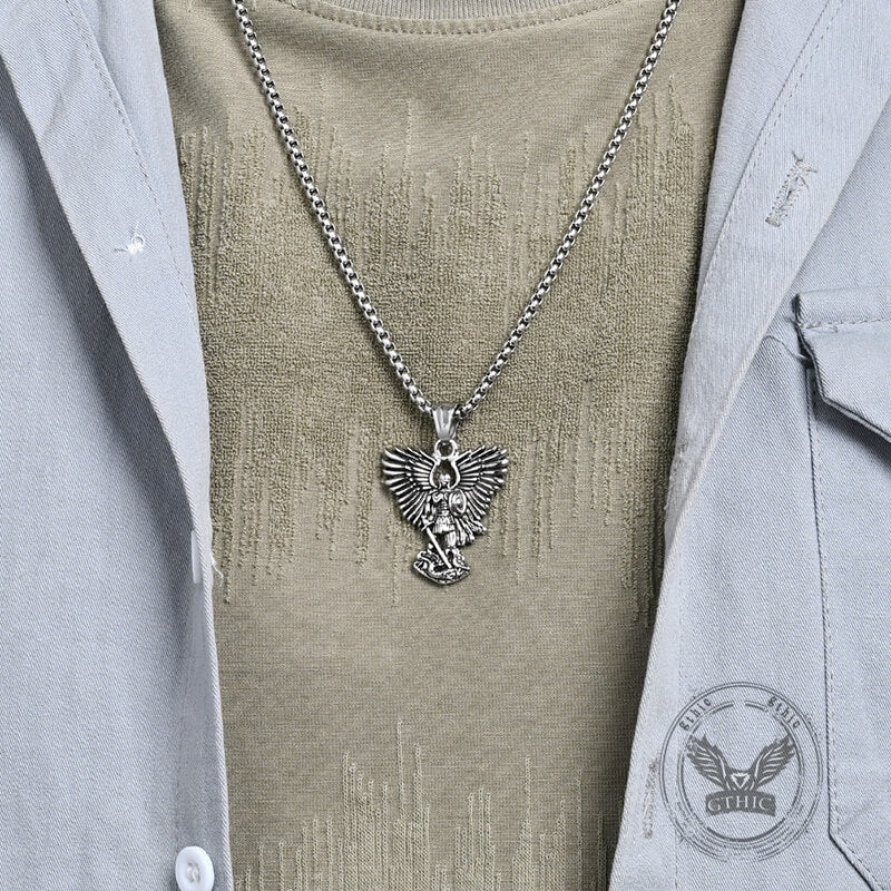 Archangel Saint Michael Stainless Steel Pendant