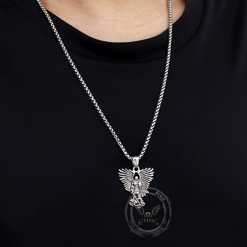 Archangel Saint Michael Stainless Steel Pendant