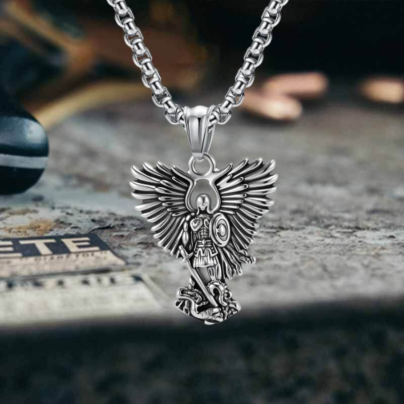 Archangel Saint Michael Stainless Steel Pendant