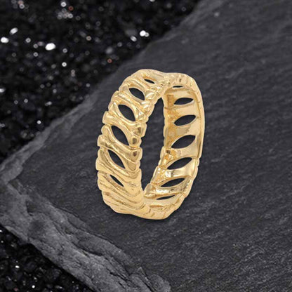 Bones Splicing Hollow Stainless Steel Ring