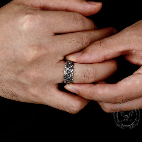 Braided Celtic Knot Stainless Steel Ring
