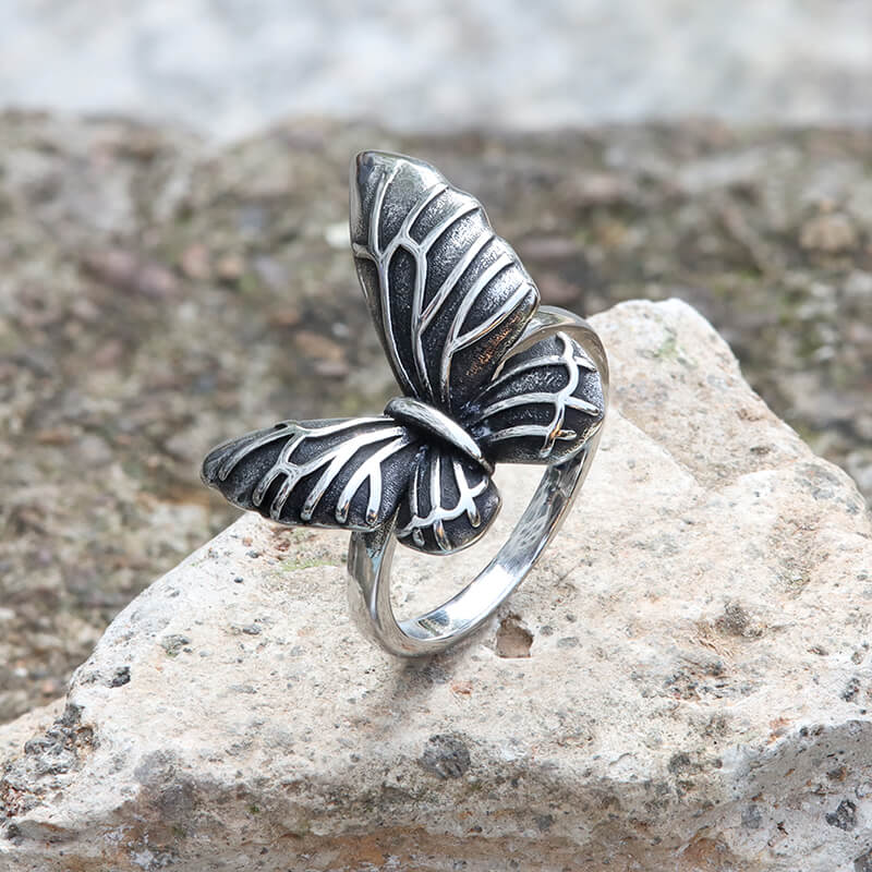 Butterfly Stainless Steel Animal Ring