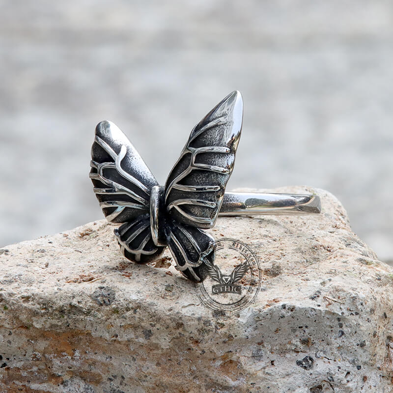 Butterfly Stainless Steel Animal Ring