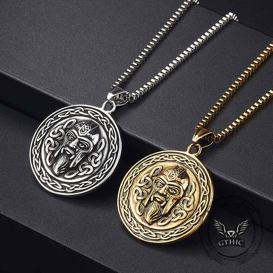 Celtic Knot Pirate Head Stainless Steel Pendant