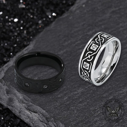 Celtic Knot Stainless Steel Band Ring