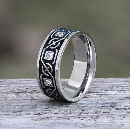 Celtic Knot Stainless Steel Band Ring
