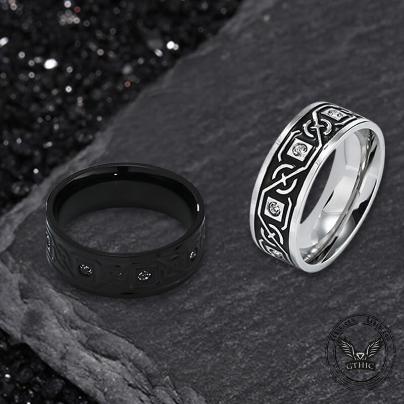 Celtic Knot Stainless Steel Band Ring