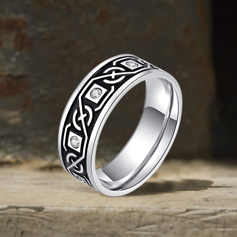 Celtic Knot Stainless Steel Band Ring