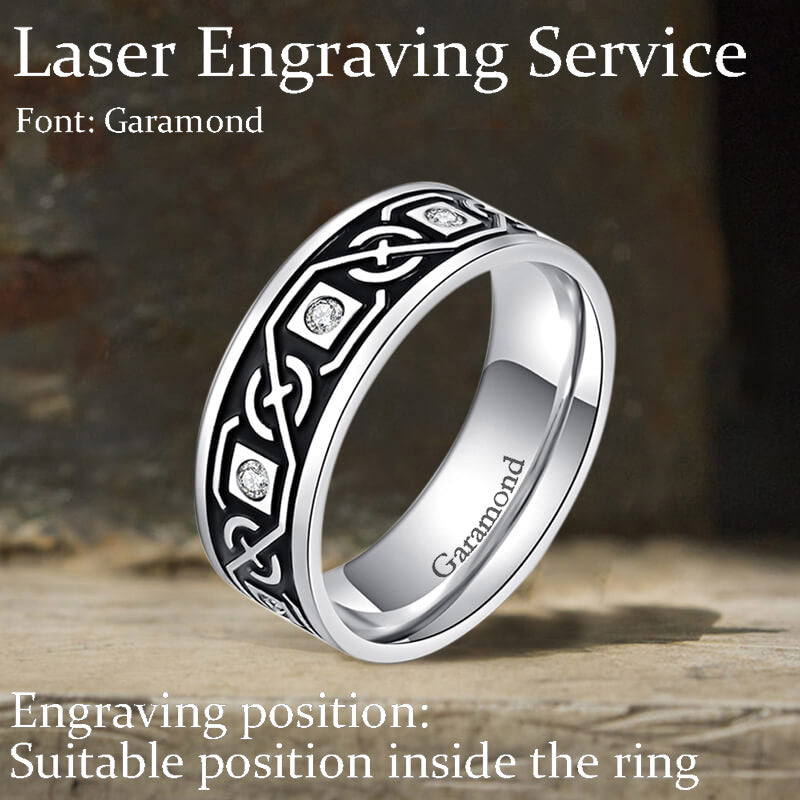 Celtic Knot Stainless Steel Band Ring