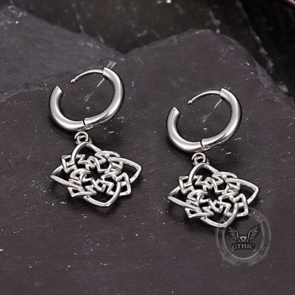 Celtic Knot Stainless Steel Drop Earrings