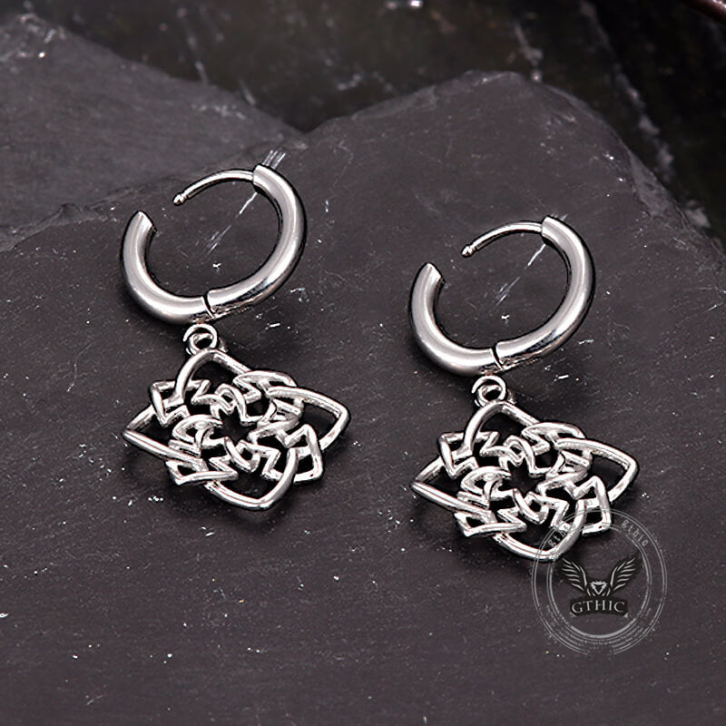 Celtic Knot Stainless Steel Drop Earrings