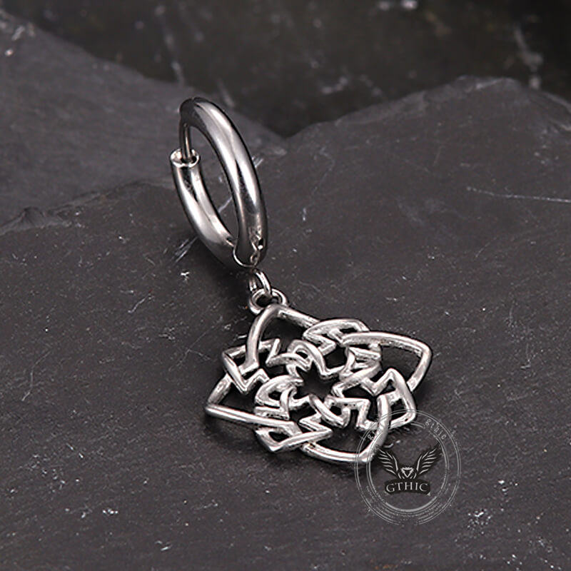 Celtic Knot Stainless Steel Drop Earrings