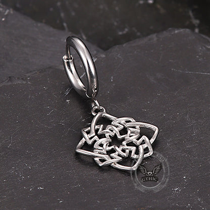 Celtic Knot Stainless Steel Drop Earrings