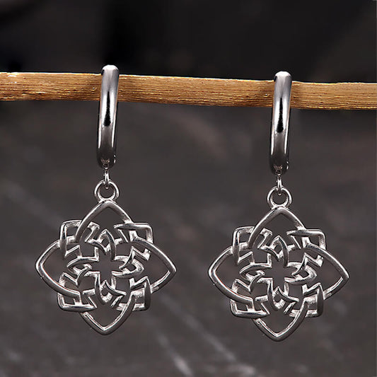 Celtic Knot Stainless Steel Drop Earrings