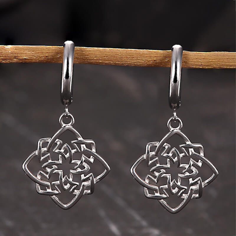 Celtic Knot Stainless Steel Drop Earrings