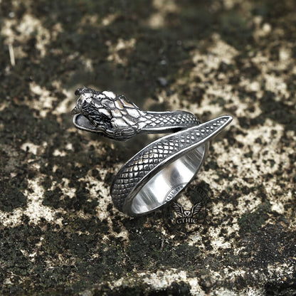 Cobra Stainless Steel Snake Ring