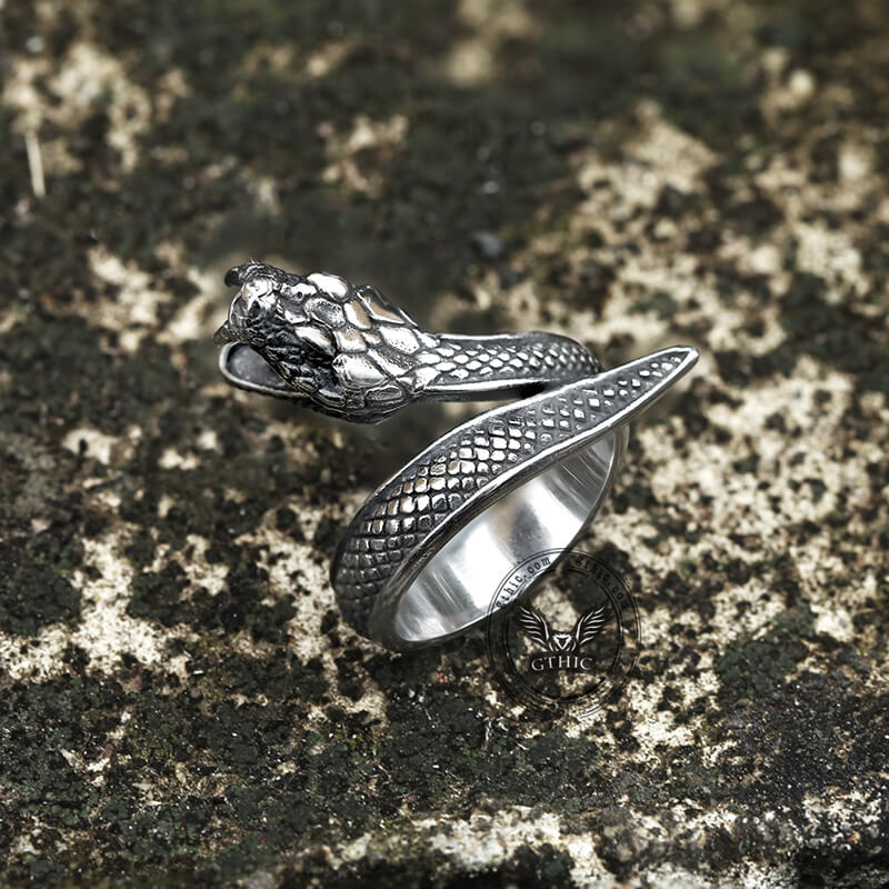 Cobra Stainless Steel Snake Ring