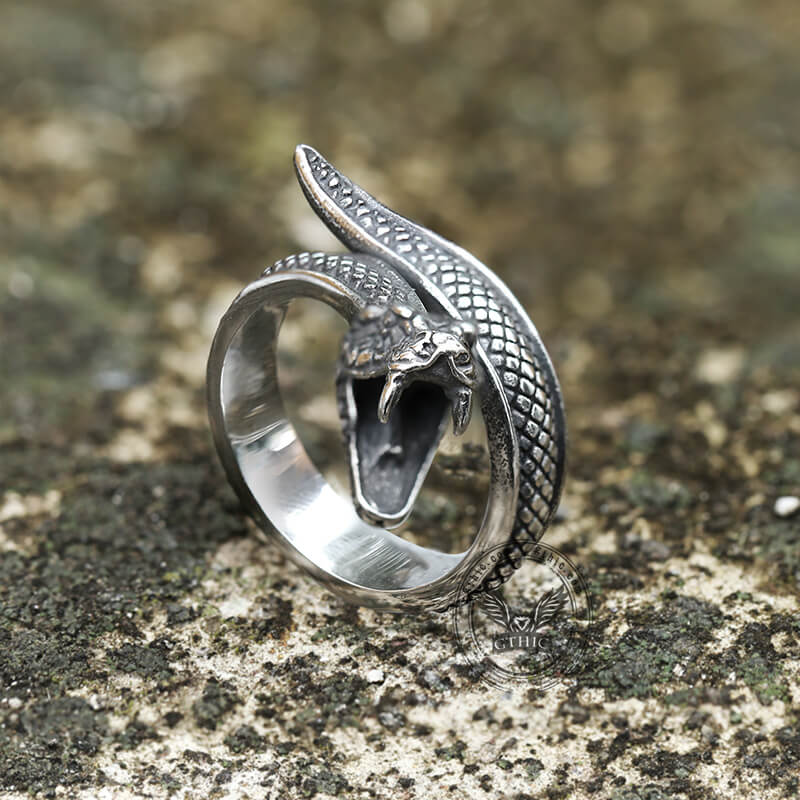 Cobra Stainless Steel Snake Ring