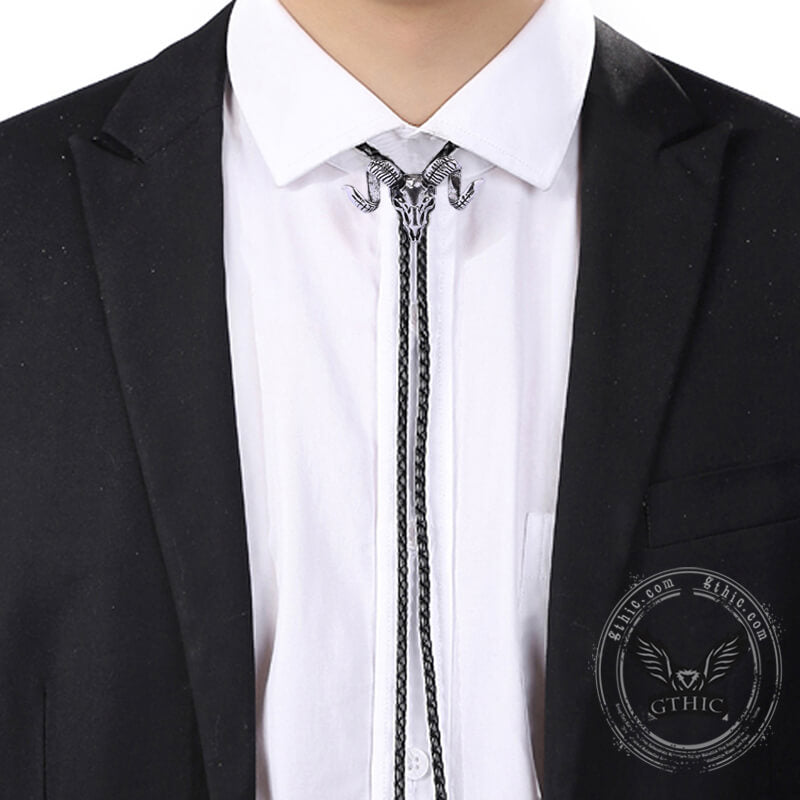 Cow Skull Alloy Bolo Tie