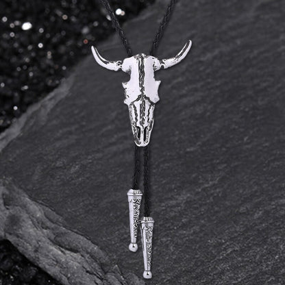 Cow Skull Alloy Bolo Tie