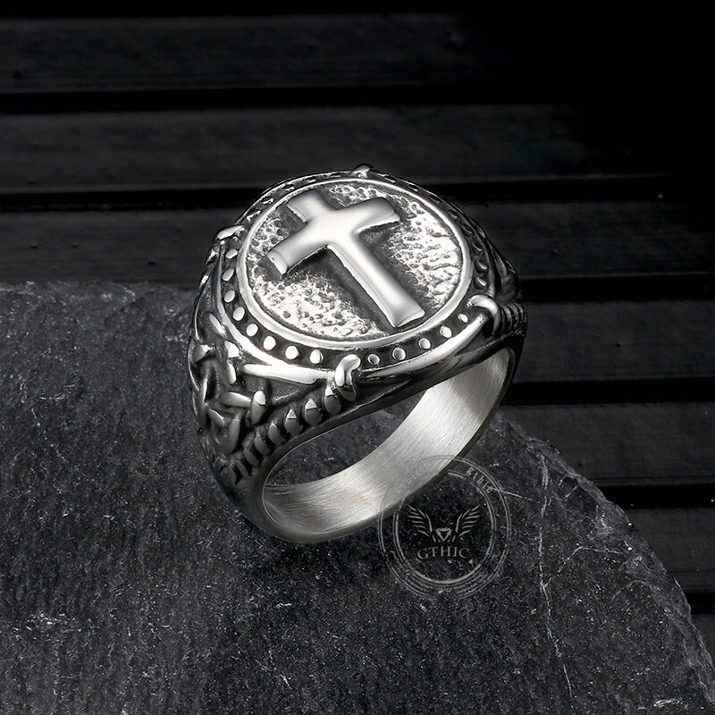 Cross Knot Stainless Steel Ring