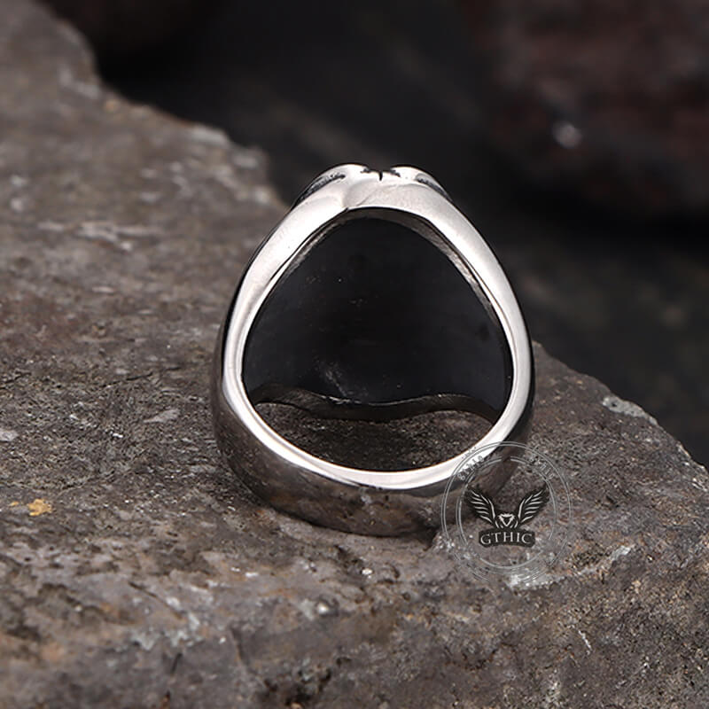 Cross Pattern Stainless Steel Punk Ring