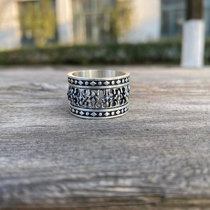 Crown Design Sterling Silver Ring