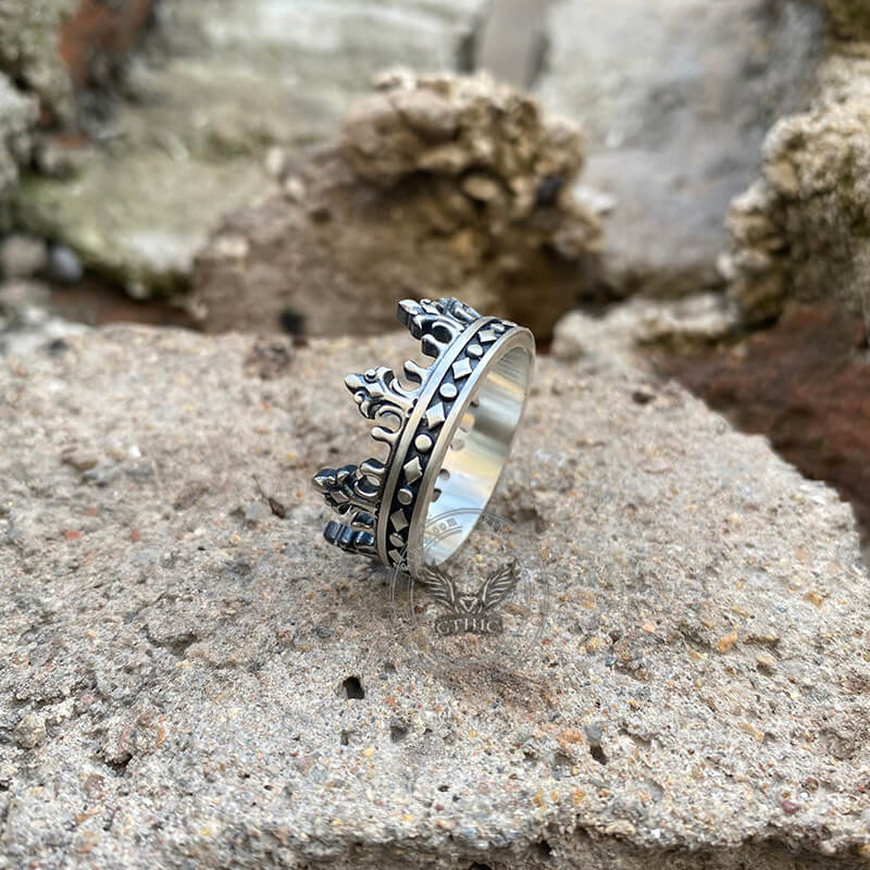 Crown Design Sterling Silver Ring