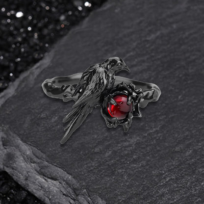 Dark Crow Copper Cz Open Ring