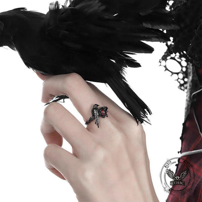 Dark Crow Copper Cz Open Ring