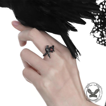 Dark Crow Copper Cz Open Ring