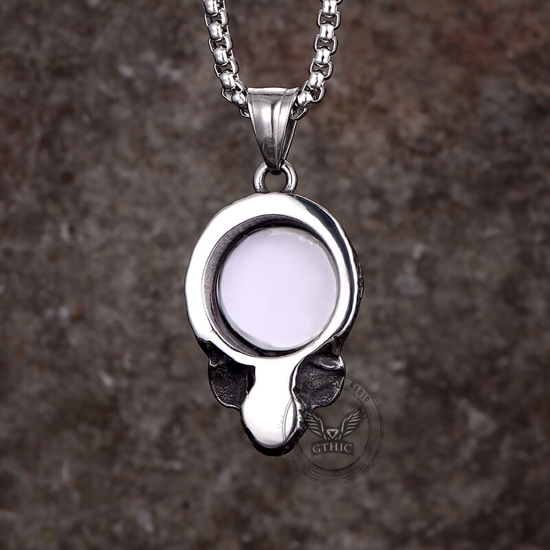Devil Eye Stainless Steel Skull Pendant