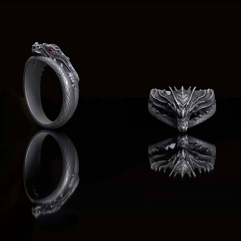 Domineering Dragon Head Sterling Silver Ring