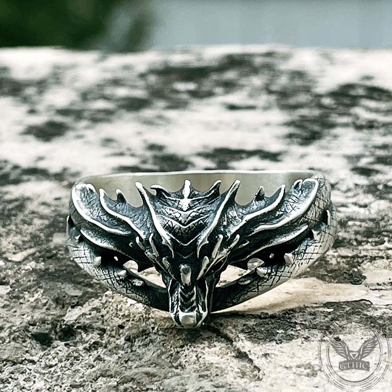 Domineering Dragon Head Sterling Silver Ring