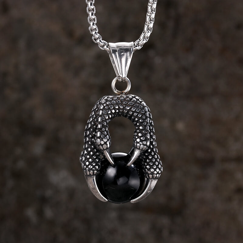 Dragon Claw Agate Stainless Steel Pendant