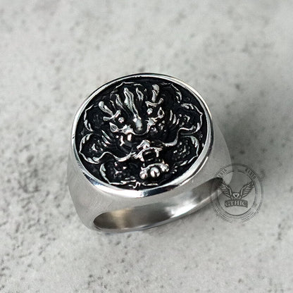 Dragon Head Pattern Stainless Steel Ring