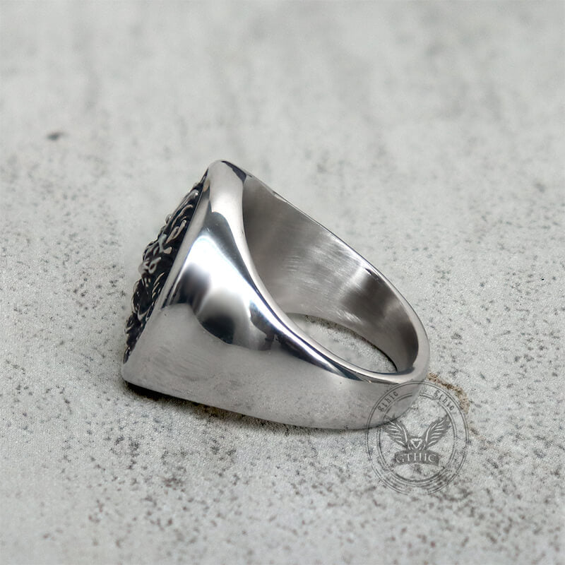 Dragon Head Pattern Stainless Steel Ring